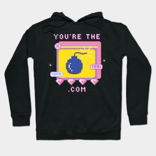 Y2K 2000s Aesthetic Retro You're the Bomb .com Valentine Hoodie